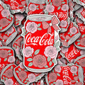 Floral Red Soda Sticker